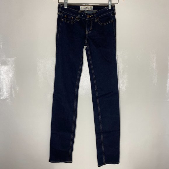 Hollister Womens Jeans Dark Wash Skinny Blue Sz 25x34 - Picture 2 of 12